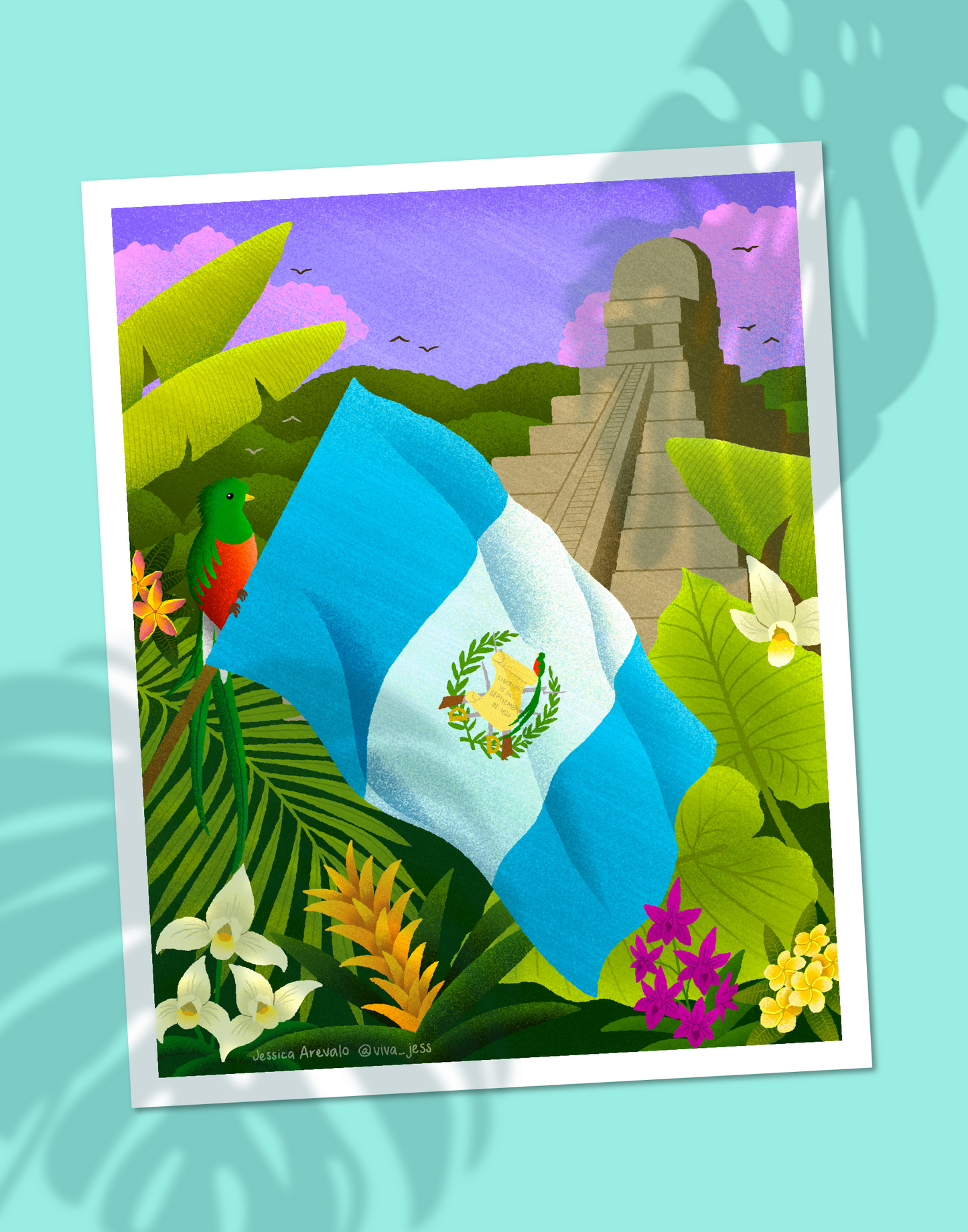 Guatemala Flag Print