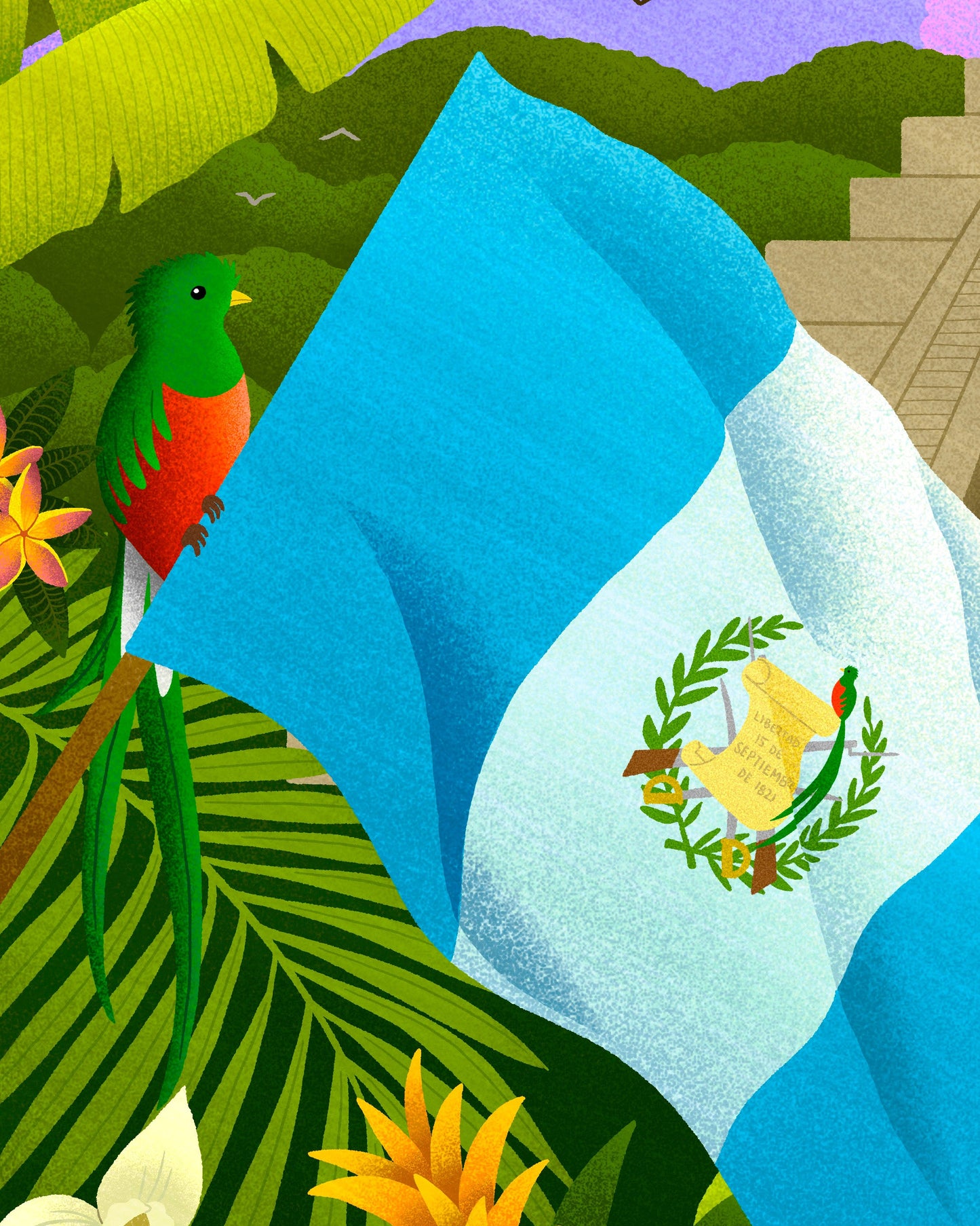 Guatemala Flag Print
